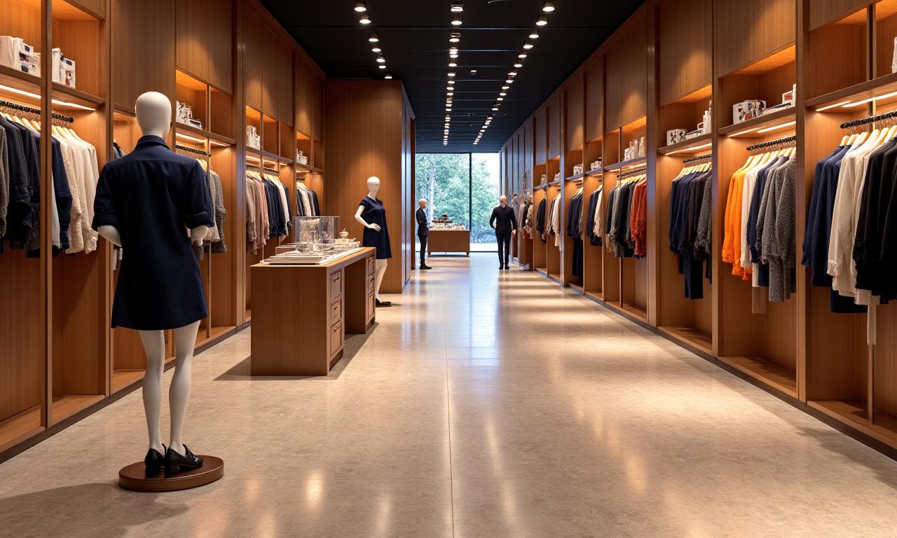 Designer Vinylböden für Boutiquen und Einzelhandel mit nahtlosen Übergängen